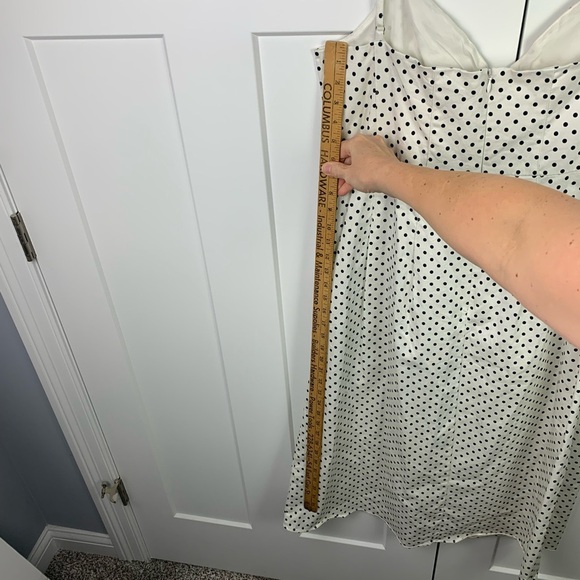J. Crew 14 Button Front Midi Sun Dress White Black Polka Dot Blake Emily Paris - Picture 11 of 12